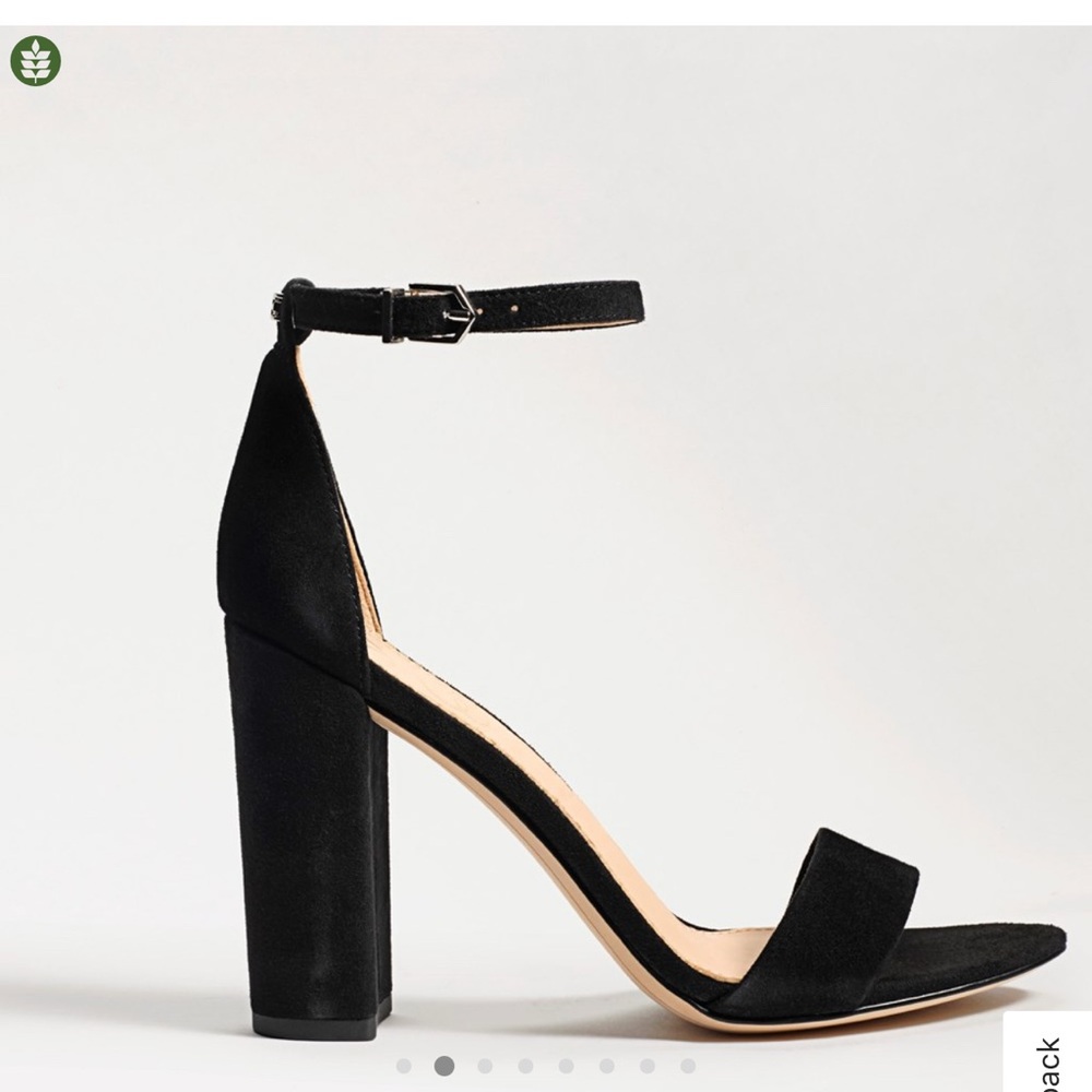 Sam Edelman Black Suede Block Heel Sandals